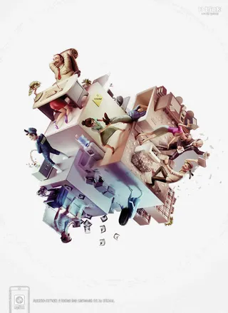 立体创意办人力日常生活免抠