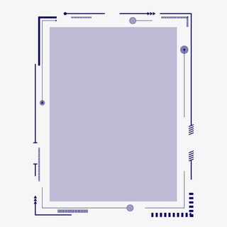 科技感蓝色文本框免抠