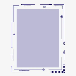 科技感蓝色文本框免抠