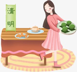 清明节制作青团免抠