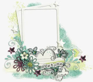 唯美相册边框免抠