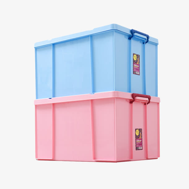 蓝色塑料周转箱子免抠