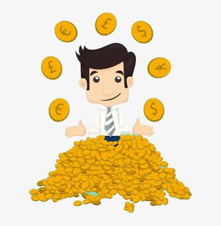 钱堆里的人免抠