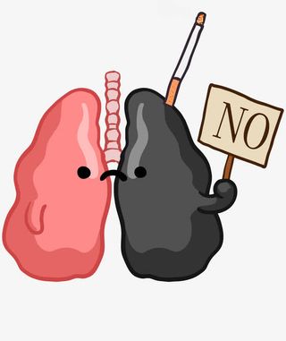 世界无烟日爱护身体戒烟卡通插图免抠