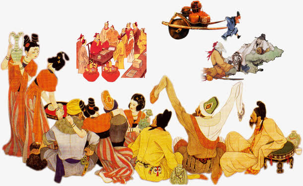 中国画古风场景免抠