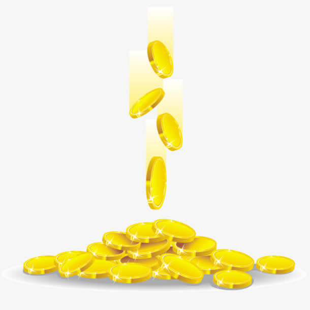 金色金币金银珠宝免抠
