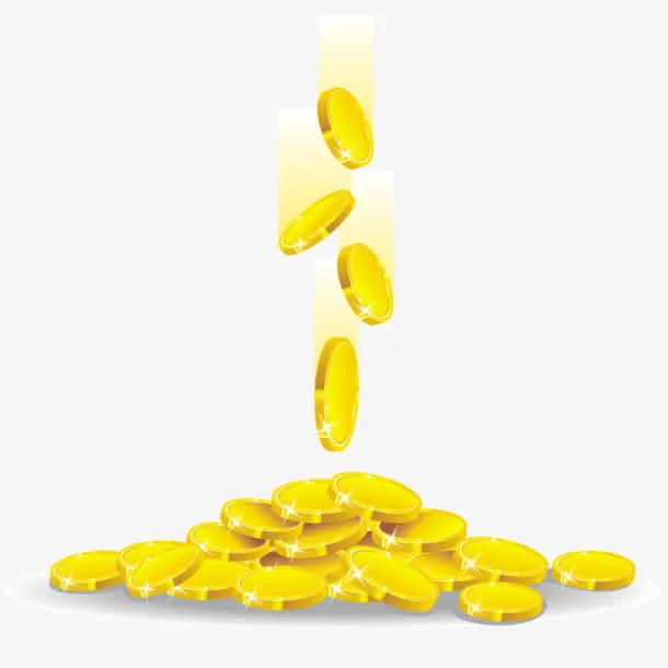 金色金币金银珠宝免抠