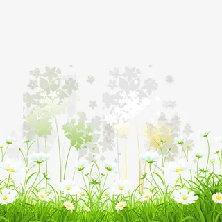 春季花卉装饰免抠