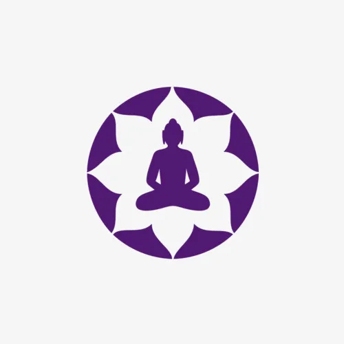 紫色佛教菩萨logo免抠