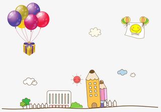 卡通铅笔房子免抠