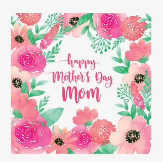 美丽粉玫瑰母亲节边框免抠