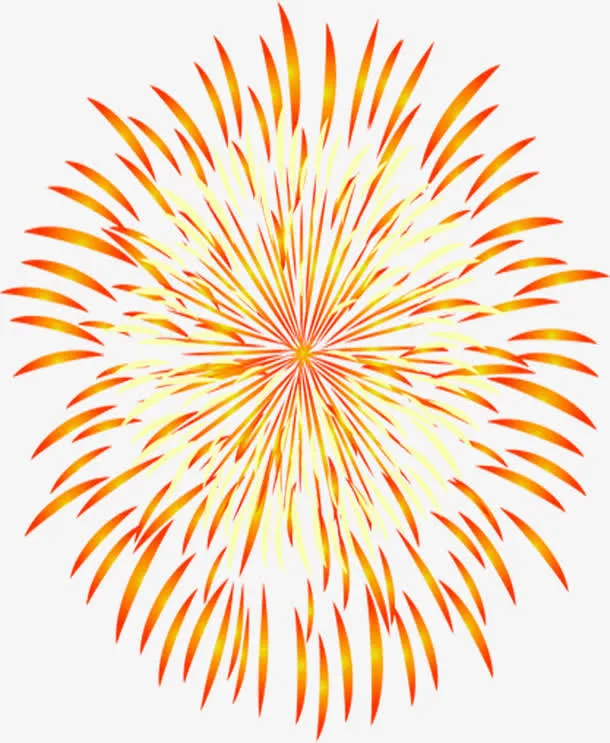 放射性烟花七夕免抠