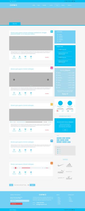 博客首页UI设计免抠