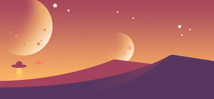 扁平化星空背景banner装饰高清