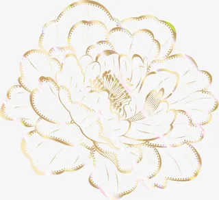 黄色渐变花纹海报免抠