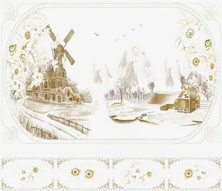 郊外雪后美景免抠