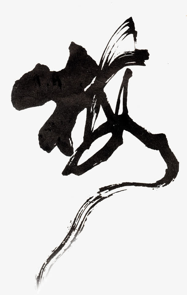 水墨画梅免抠