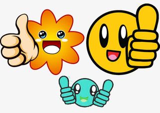 大拇指贴纸免抠