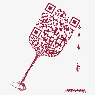 创意红酒杯二维码免抠