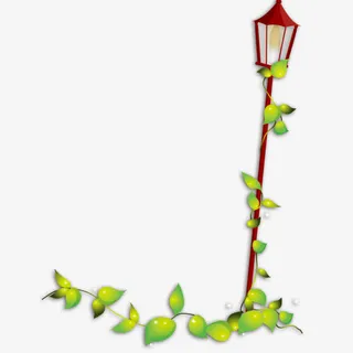 树枝蔓藤路灯免抠