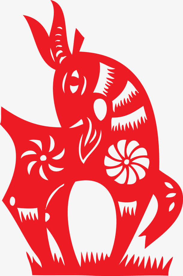 动物贴纸图案羊图片免抠