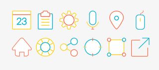 简约日历麦克风主菜单图标合集免抠