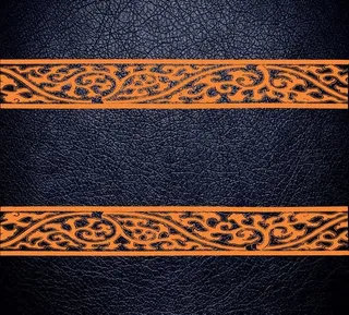 皮革背景与复古花纹