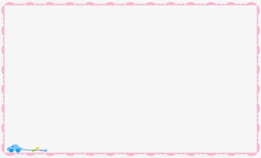 粉红波浪边相框免抠