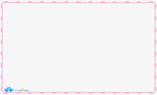 粉红波浪边相框免抠