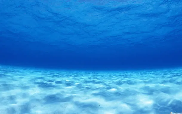 蓝色水下海报背景