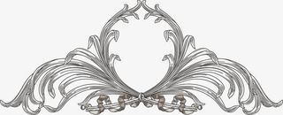 欧式复古花纹边框装饰元素免抠
