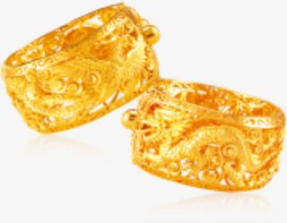 金色的对戒指免抠