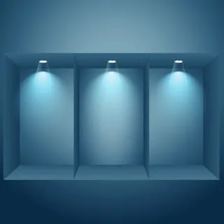 橱窗灯光展示设计免抠