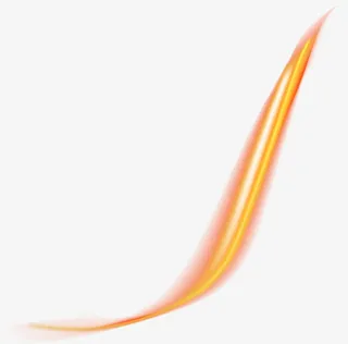 手绘黄色光效线条免抠