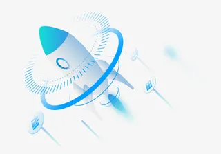 蓝色快速商务图标免抠