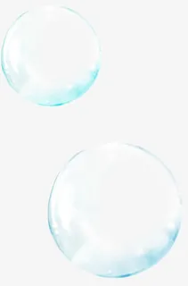 蓝色泡泡浪漫海报免抠