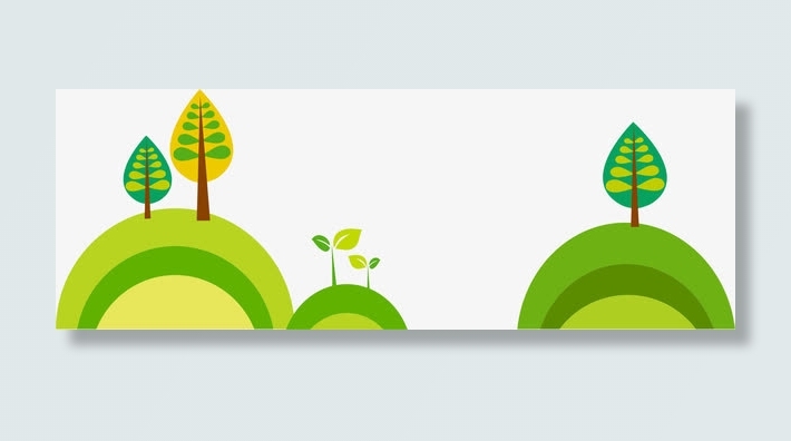 卡通绿色底纹免抠