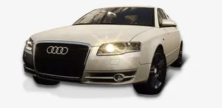 卡通银色奥迪炫酷轿车免抠