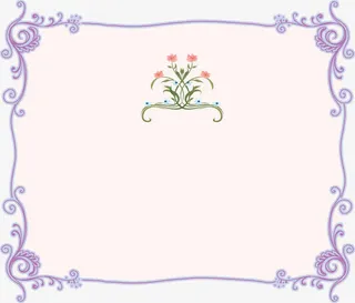 小清新花边边框底纹免抠