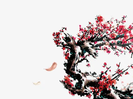 梅花花瓣免抠