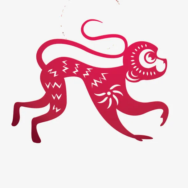 猴年剪纸免抠