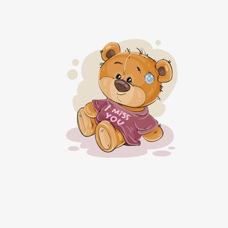 手绘可爱的小熊玩具免抠