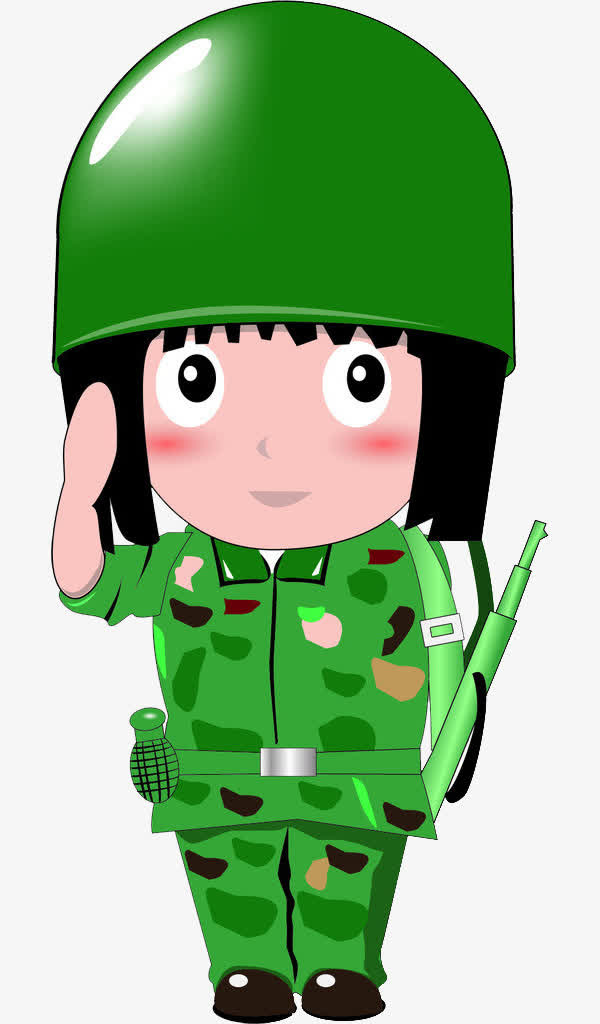 敬礼的士兵免抠
