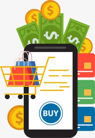 手机超市购物消费免抠