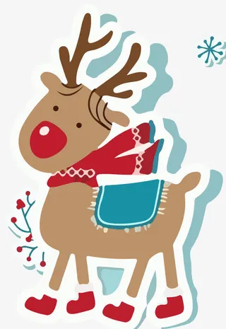 圣诞节麋鹿免抠