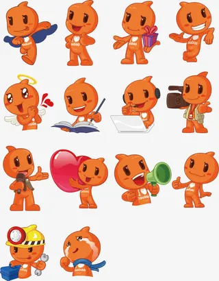 淘宝公仔卡通表情大集合免抠