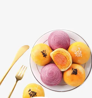 中秋节多色月饼免抠