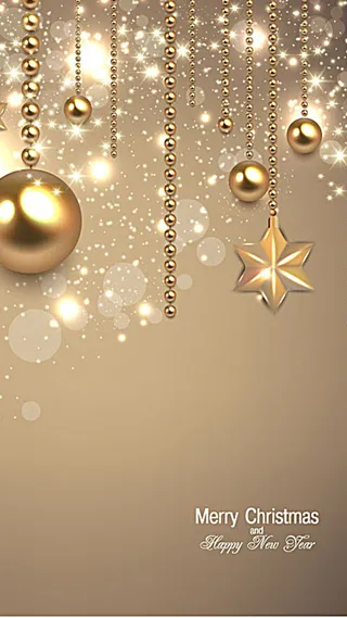 金色圣诞背景图高清