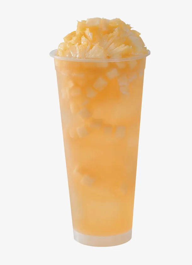 凤梨水果茶实物产品免抠