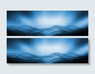 蓝色唯美线条背景